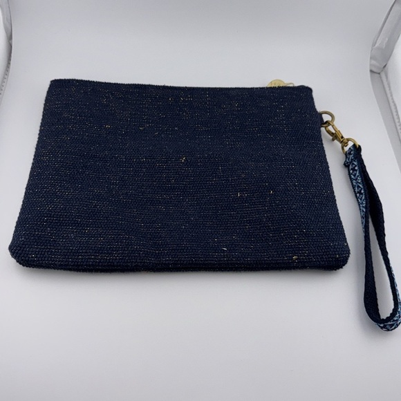 A&B AMERICA & BEYOND G PERSONALIZED INITIAL EMBELLISHED WRISTLET POUCH (Blue) - Picture 8 of 16